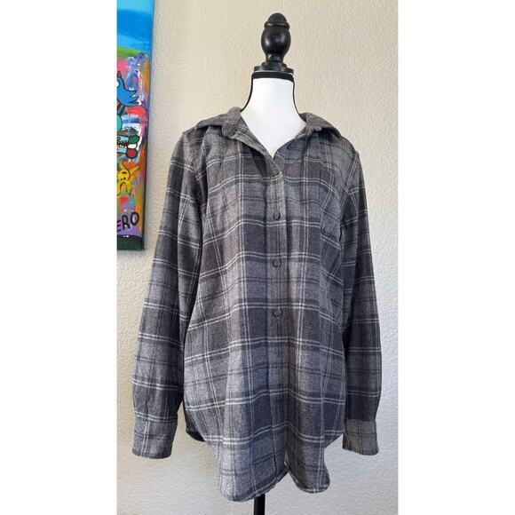 Vintage Pendleton Wool Shirt 50048 | Women’s L | Grey Plaid | 100% Virgin Wool - Picture 1 of 7